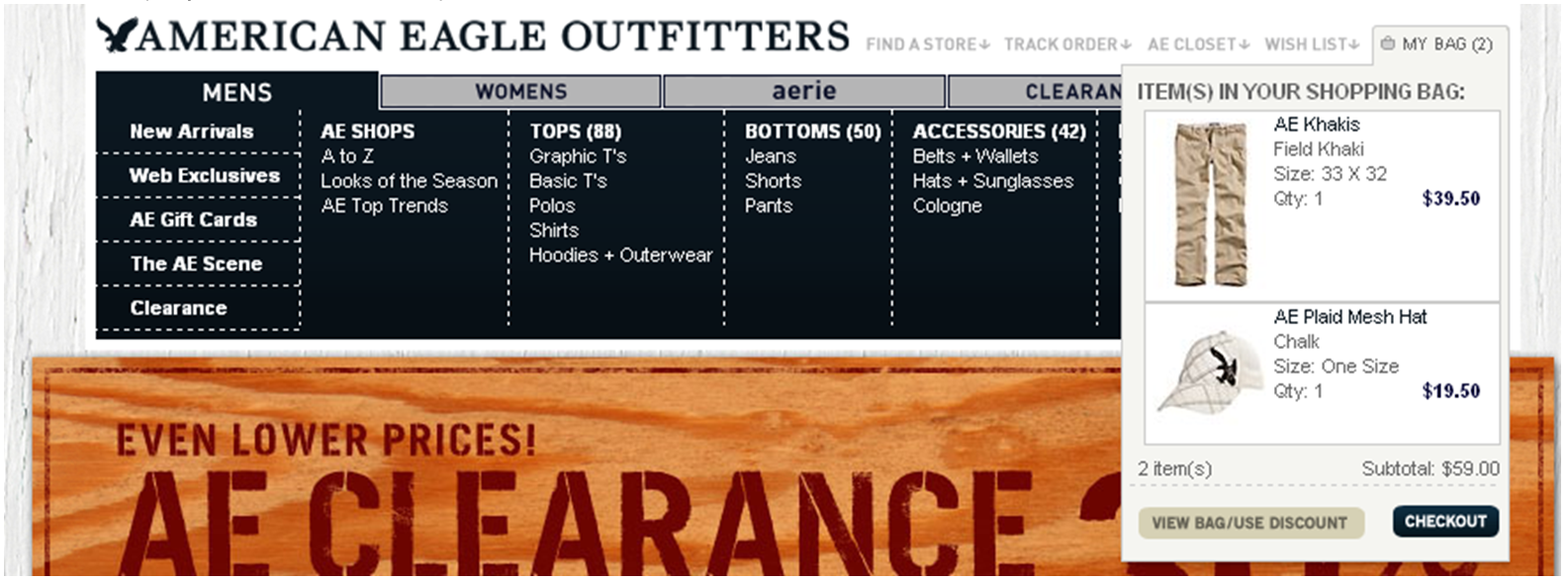 Site American Eagle Outfitters
