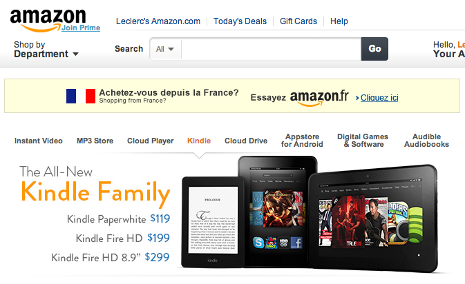 Amazon : ergonomie internationale : comment guider l'utilisateur