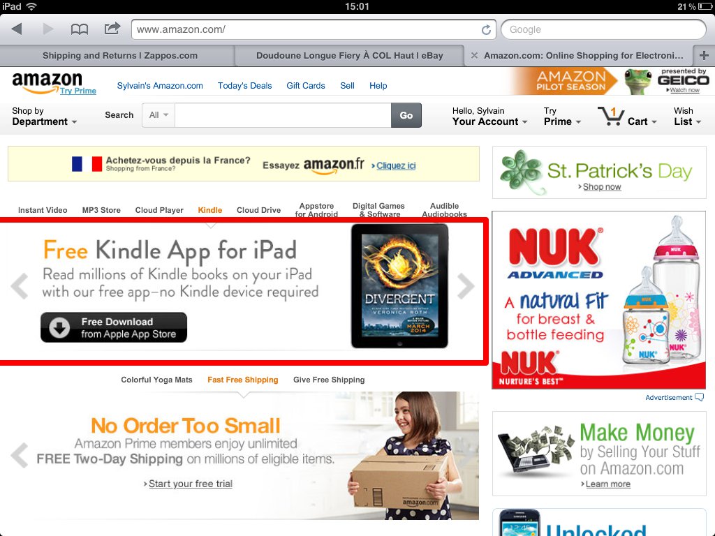 e-commerce en responsive web design - Amazon