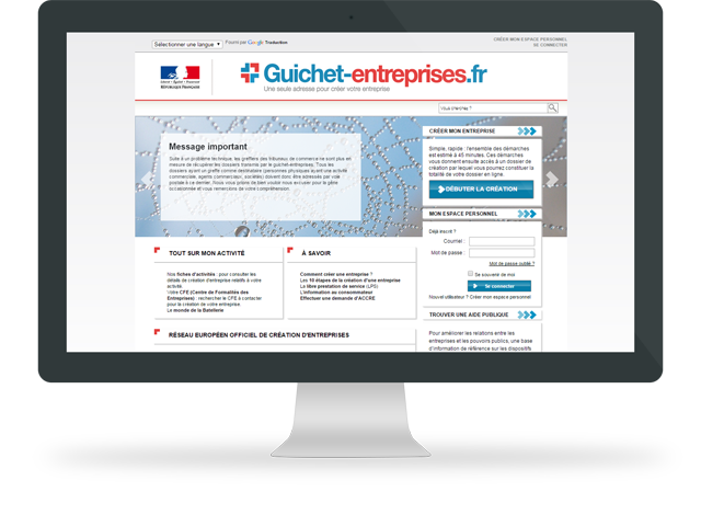Ergonomie Web Guichet Entreprise