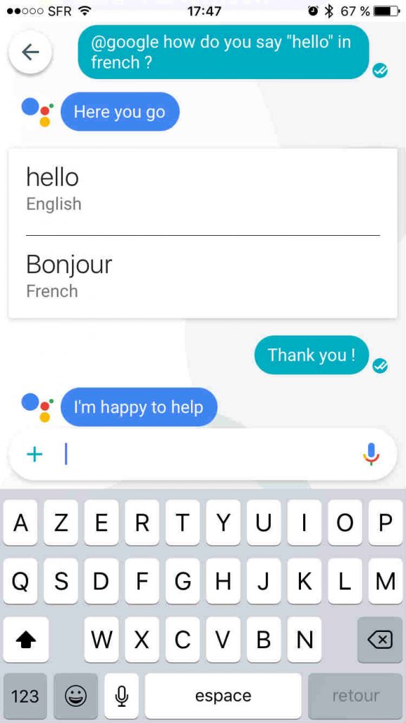 UX mobile : Exemple d’interaction avec l’application Allo de Google