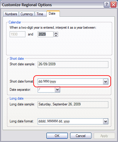Guidage - Format date - Guider les entrées de données en indiquant le format adéquat et les valeurs acceptables